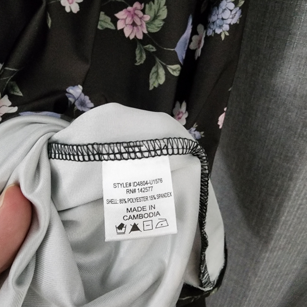 Iris Black Floral Midi Dress - Picture 5 of 5